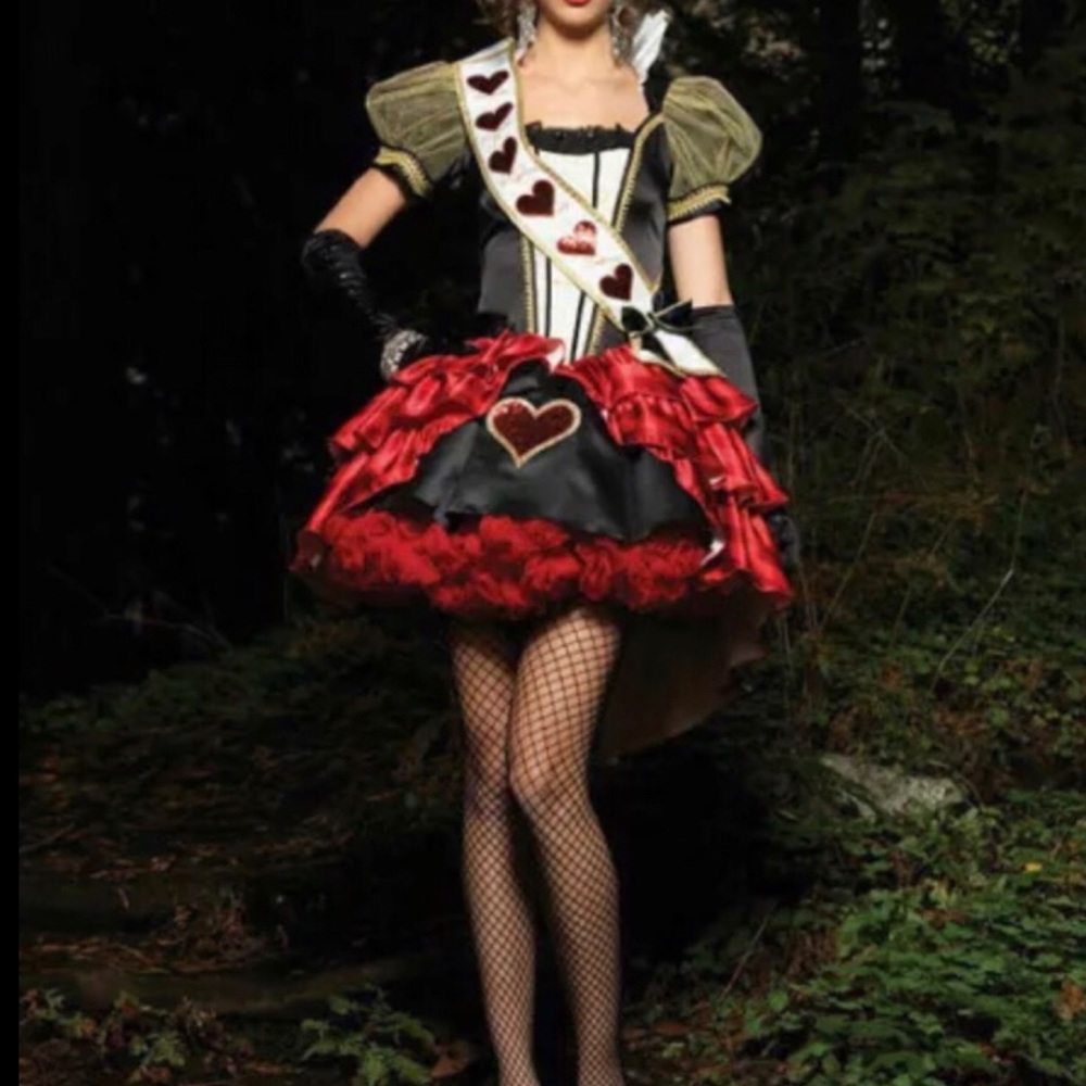 Leg Avenue Deluxe Royal Red - Wonderland Costume - Medium